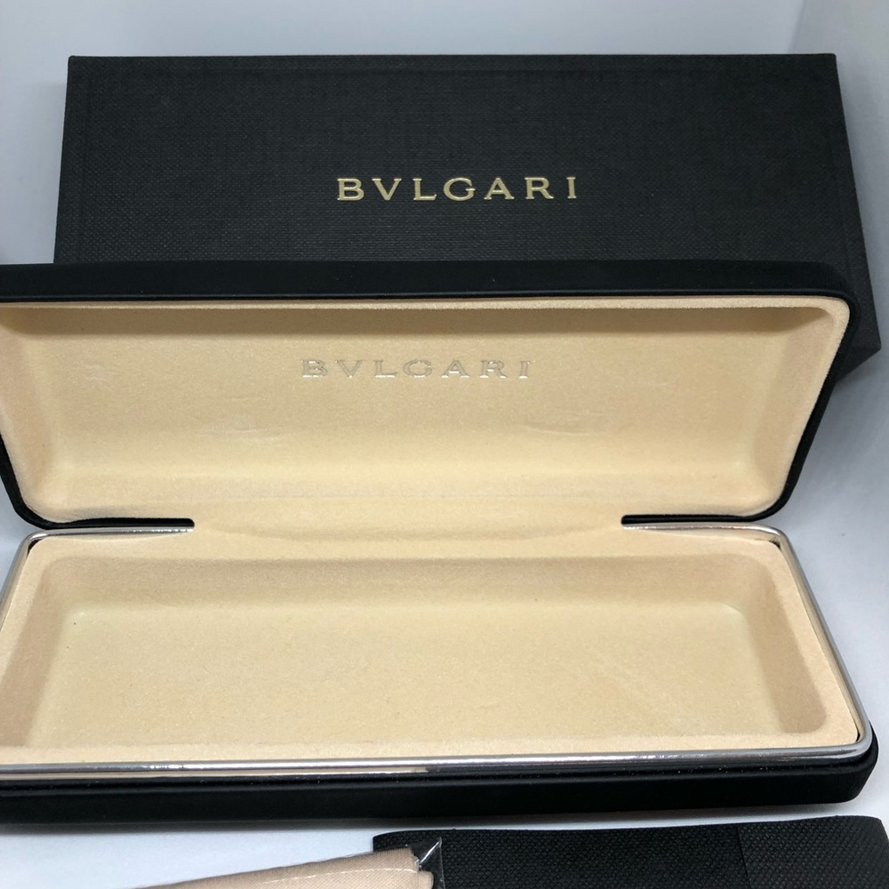 Bulgari Black and Cream Luxury eyewear case